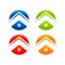 Abstract Circular Simple Home Emblem Icons Logo Design