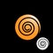 Abstract Circular Spiral Swoosh Symbol Logo Design.