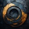 Abstract Circular Texture In Dark And Mysterious Style