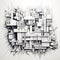Abstract City: A Darkly Detailed Neocubism Illustration