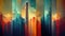 Abstract cityscape. Bright picturesque cityscape. Abstract background. Imitation of oil painting. AI-generated