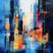 Abstract Cityscapes: A Bold And Colorful Painting Inspired By Architecture
