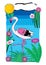 Abstract Clipart of Flamingo in Pond or Lake with Beautiful Flower