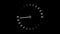 Abstract clock with moving arrows animation on black background. Indicator for loading progress. Seamless looping. Video animated