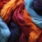 Abstract Close-Up Views of Vibrant Wool Textures
