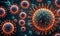 Abstract close up of virus, science beauty background