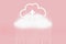 Abstract cloud computing technology,with binary code import and export data in cloud storage isolated on pink background,internet