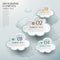 Abstract cloud shape infographics