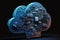 Abstract cloud storage computing, advanced artificial intelligence technology. Generative Ai