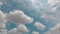 Abstract cloudscape, Puffy fluffy white clouds on pastel sky nature background. Cumulus cloud cloudscape timelapse 4k footage b-