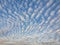 Abstract cloudscape scene. Beautiful sky background with fluffy clouds texture. Marvelous aerial composition, overcast shapes and