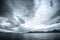 Abstract cloudy waterscape AND MOUNTAIN RANGE IN ALASKA