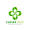 Abstract Clover Drop Company Logos Design Vector Illustration Template