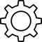 Abstract Cog Settings Icon illustration