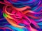 Abstract coloful background, multicolored and wavy hairs pattern