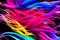 Abstract coloful background, multicolored and wavy hairs pattern