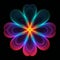 Abstract Color Flower: Radiant Neon Patterns And Spiritual Symbolism