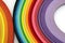 Abstract color rainbow wave strip paper horizontal background