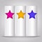 Abstract color star banners