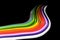 Abstract color wave curl rainbow strip paper