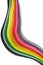 Abstract color wave curl rainbow strip paper