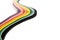 Abstract color wave curl rainbow strip paper