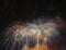 Abstract colored firework on dark sky background