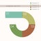 Abstract colored pie-chart with shadow.