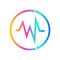 Abstract Colorful Audio Wave in circle vector Logo Sign Symbol Icon