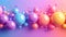 Abstract colorful background with colorful glossy balls