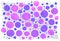 Abstract colorful background of gouache purple pink blue circles spots, dots. Children, sketch, hand drawn