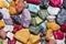 Abstract Colorful Background. Scattered Rocks.