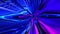 Abstract colorful blue and purple textured fractal flower liquid to center. Tunnel background loop able modern animation