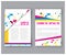 Abstract colorful business card set, corporate cover collection, brochure title sheet. Vector