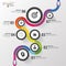 Abstract colorful business path. Timeline infographic template. Vector