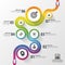 Abstract colorful business path. Timeline infographic template. Vector