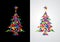 Abstract colorful christmas tree