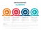 Abstract colorful circle business timeline Infographics elements, presentation template flat design vector illustration for web