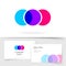 Abstract colorful circles logotype three element shapes design on business visiting card template vector modern trendy