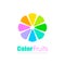 Abstract colorful citrus vector logo
