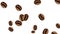 Abstract colorful coffee beans animation