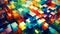 abstract colorful cubes background