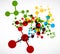 Abstract colorful dna molecule design
