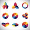 Abstract colorful element design vector icons
