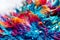 Abstract colorful exploding paint splash background