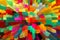 Abstract colorful extruded background.