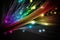 Abstract Colorful Fiber Optic Background for Designers and Creatives, Generative AI