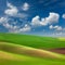 Abstract Colorful Fields and Sky Background