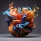 Abstract colorful fluid smoke