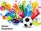 Abstract colorful football background